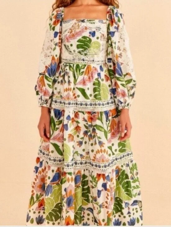 Farm Rio Summer Garden Mididress - Picture 2 of 8